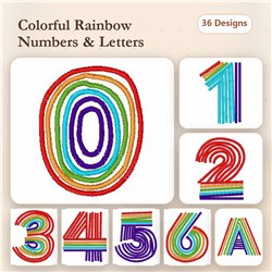Rainbow Stripe Font