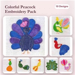 Applique Peacocks
