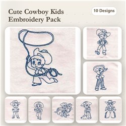 Cute Cowboy Redwork