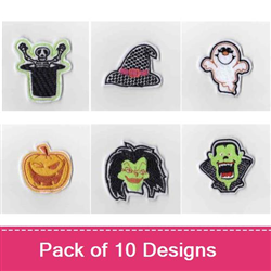 Halloween Pencil and Straw Toppers Embroidery Project