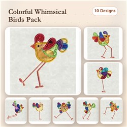 Patchy Applique Birds