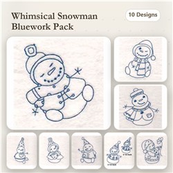 Sticky Bluework Snowmen
