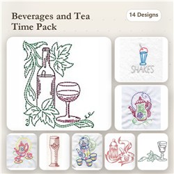 Tip Your Cup Redwork