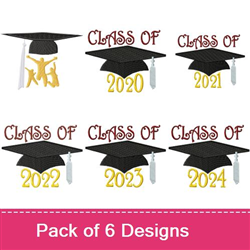 School Cap Graduation 2024 Machine Embroidery Design - Apex