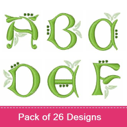 Irish Monogram R Irish Monogram Font Embroidery design pack by Embroidery Patterns ...