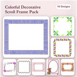 Frame Embroidery Bundle – Decorative Designs (10 Designs)