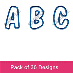 2" APPLIQUE BORDER ALPHA.