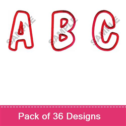 4" APPLIQUE BORDER ALPHA.