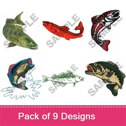 If Wishes Were Fishes Embroidery design pack by Great Notions, Embroidery  Packs on