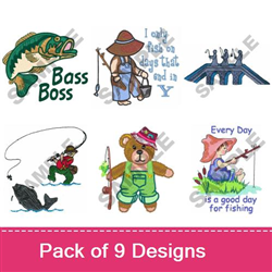 Take Me Fishing Embroidery design pack by Great Notions, Embroidery Packs  on