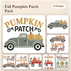 Pumpkin Patch Embroidery Bundle – Fall Designs (8 Designs)