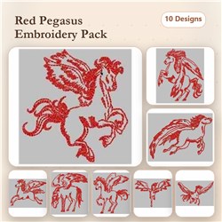 Pegasus Redwork