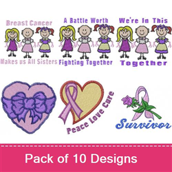 Purple Cancer Ribbon, Awareness Ribbons (No Personalization) - Pack of 10