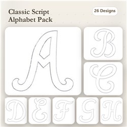Outline Script Font