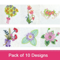 Floral 015 Embroidery design pack by Premium Embroidery