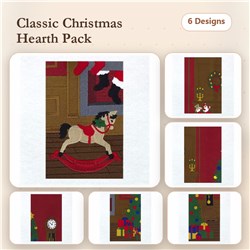 6 Panel Christmas Scene
