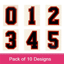 8" Applique Numbers