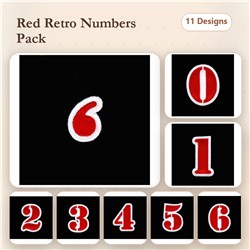 Stencil Applique Numbers