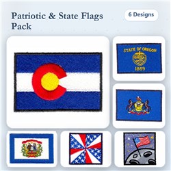 American & US State Flags