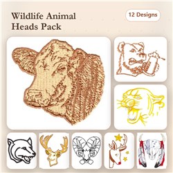 Animals Heads Outlined