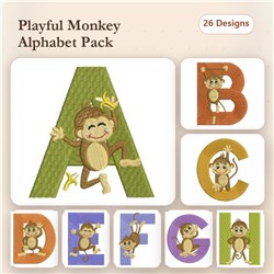 Monkey Alphabets Uppercase