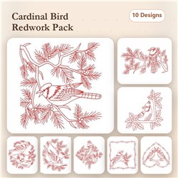 Redwork Blue Jay 2