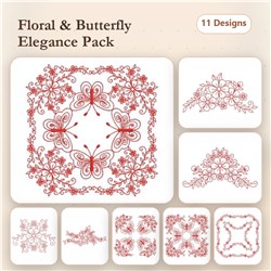 Redwork Elegance Quilt