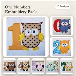 Applique Boy Owl Numbers