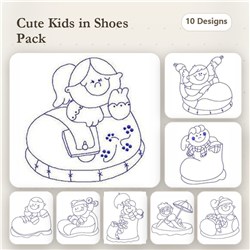 Bluework Kids In Shoes