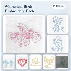 Redwork Birds