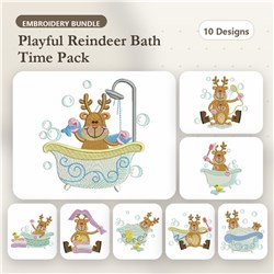 Bathing Reindeer