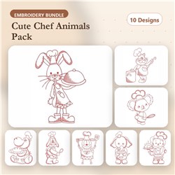 Redwork Animal Chef