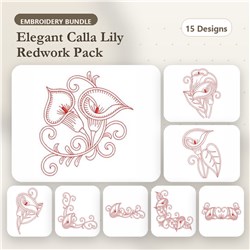 Redwork Calla Lily 2