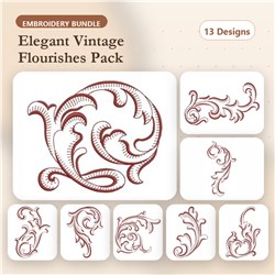 Redwork Curly Deco 2