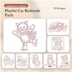 Redwork Cute Cat