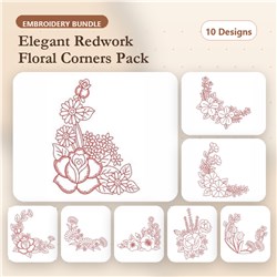 Redwork Floral