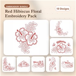 Redwork Hibiscus