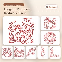 Redwork Pumpkin 001