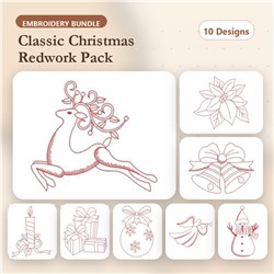 Redwork Simple Christmas