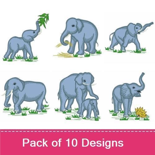 Applique Elephants