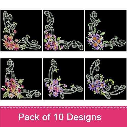 Elegant Flower Corners