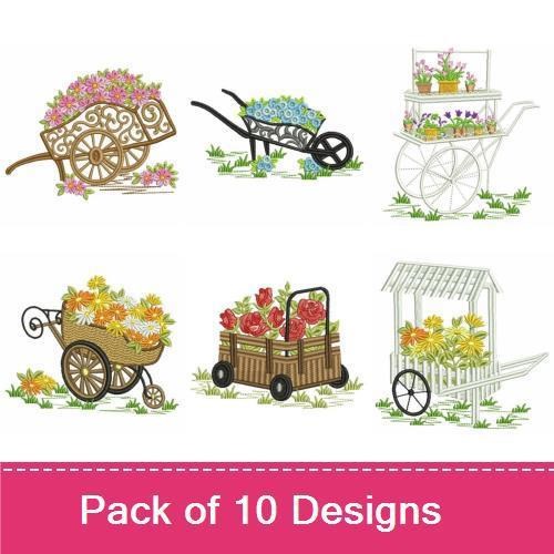 Floral Wheelbarrow