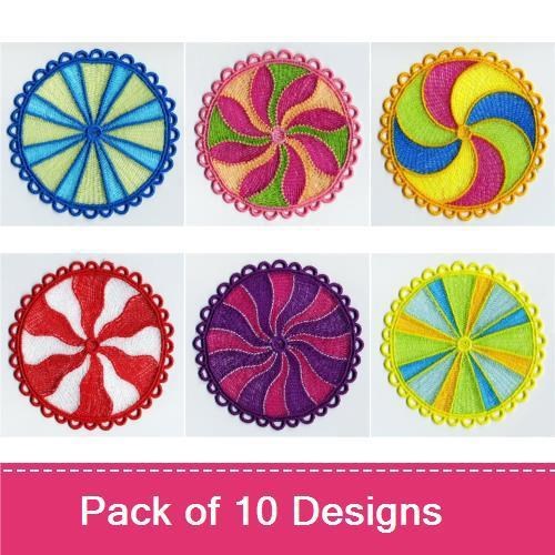 FSL Swirl Candy Coasters
