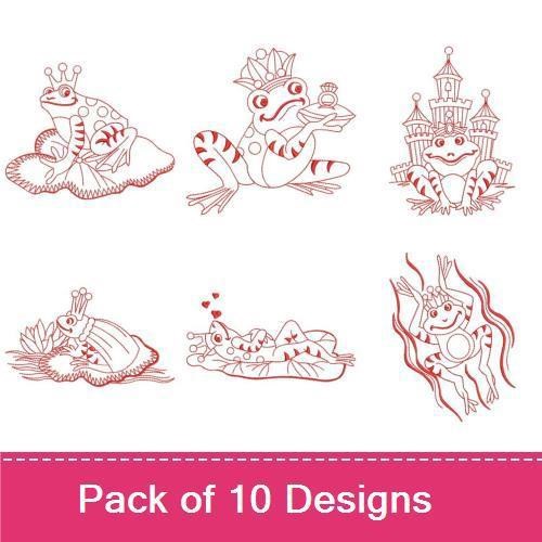Redwork Frog Prince