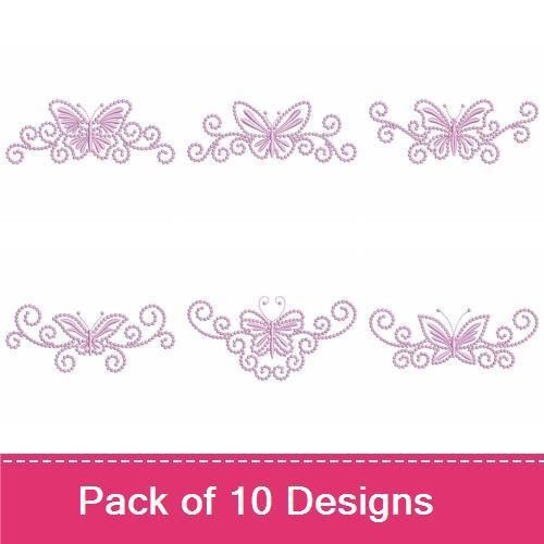 Candlewicking Butterfly Border