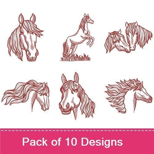Redwork Horse