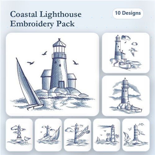 Toile Lighthouse Scene