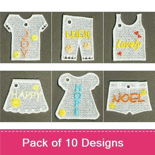 FSL Positive Words Embroidery Designs Bundle – Joy, Happy, Noel & More (10 Designs)