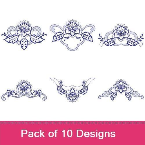 Floral Embroidery Designs Bundle – Elegant Floral Design 1, Elegant Floral Design 2, & More (10 Designs)