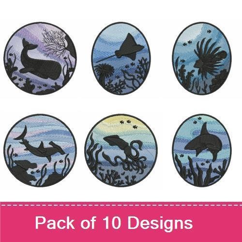 Sea Life Silhouettes
